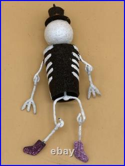 Pier 1 Day Of The Dead Halloween Glitter Skeleton Black Cat Sugar Skull Pumpkin