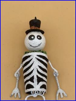 Pier 1 Day Of The Dead Halloween Glitter Skeleton Black Cat Sugar Skull Pumpkin