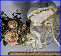Pier 1 Easter Bunny Handmade Jeweled Centerpiece Rare withtags