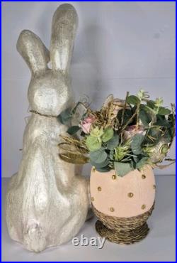 Pier 1 Easter Bunny Handmade Jeweled Centerpiece Rare withtags