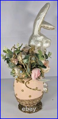 Pier 1 Easter Bunny Handmade Jeweled Centerpiece Rare withtags