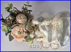 Pier 1 Easter Bunny Handmade Jeweled Centerpiece Rare withtags
