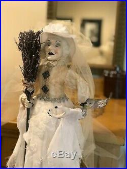 Pier 1 Halloween White Witch Figurine