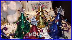 Pier 1 Holiday Christmas Tree Place Card Holders Set Of 8 Ornaments Decorations