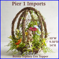 Pier 1 Imports Easter Egg & Florals Urn Topper Topiary 14H x 10W x 9.50D NIB