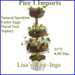 Pier 1 Imports Easter Egg & Florals Urn Topper Topiary 14H x 10W x 9.50D NIB