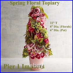Pier 1 Imports Easter Egg & Florals Urn Topper Topiary 14H x 10W x 9.50D NIB