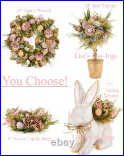 Pier 1 Imports Easter Egg & Florals Urn Topper Topiary 14H x 10W x 9.50D NIB