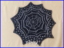 Pier 1 & Spooky Nights Beaded Spider Web Placemats, Coasters, Runner Set Of 17