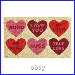 Pier 1 Valentine’s Day Candy Hearts Doormat SOLD OUT HTF NWT