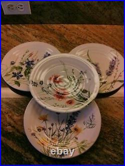 Pier 1 Wildflower 4 Salad Plates Spring Easter Different patterns NWT