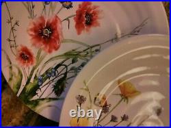 Pier 1 Wildflower 4 Salad Plates Spring Easter Different patterns NWT