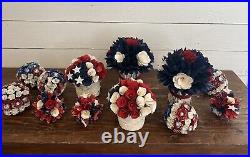 Pier One Shaved Wood Patriotic Decor. NWT. 4th Of July Americana Collection