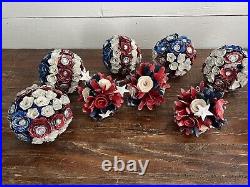 Pier One Shaved Wood Patriotic Decor. NWT. 4th Of July Americana Collection
