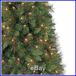 Pine Christmas Tree Clear Lights Stand Xmas Decoration Home Indoor Holiday Party