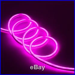 Pink 50'ft LED Neon Rope Light Flex Tube Sign Holiday Wedding Party Room Decor