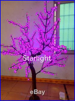 Pink 5ft/1.5M LED Simulation Cherry Blossom Tree Light Home Holiday Night Decor
