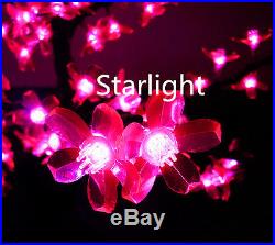 Pink 6.5ft/2m LED Cherry Blossom Tree 864 LEDs Home Wedding Party Outdoor Decor