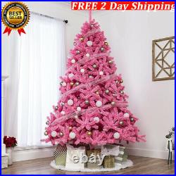 Pink Christmas Tree 6 ft 1477 Branch Tips Foldable Stand Eye Catcher FREE Ship