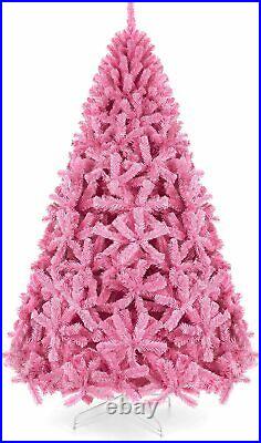 Pink Christmas Tree 6 ft 1477 Branch Tips Foldable Stand Eye Catcher FREE Ship