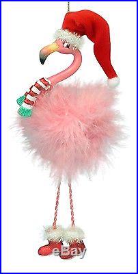 Pink Flamingo Santa Hat With Dangly Legs Christmas Holiday Ornament Kurt Adler