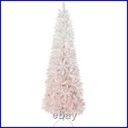 Pink Pencil Artificial Christmas Tree Slim Xmas Holiday Tree Indoor Decoration