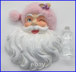 Pink Santa Face With Pink Plush Sparkling Hat 18 Wall Decor Raz Imports Pink Santa Face With Pink Plush Sparkling Hat 18 Wall Decor Raz Imports