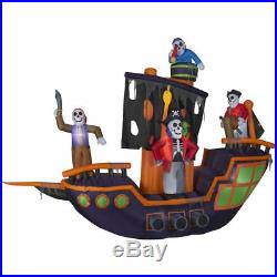 Pirate Ship Halloween Inflatable 9.12-ft x 11.5-ft Animatronic Lighted