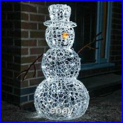 Plug In LED Light Up Outdoor Acrylic Christmas Decoration Reindeer Snowman Tree