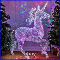 Plug In LED Light Up Outdoor Jewelled Stag Snowman Unicorn Christmas Decoration