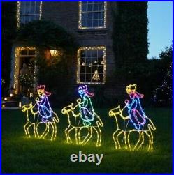 Plug In Outdoor LED Rope Light Nativity Silhouette Christmas Motif