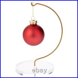 Plymor Wire Ornament Hanger Display with 3 Clear Acrylic Round Base, 5.5 H