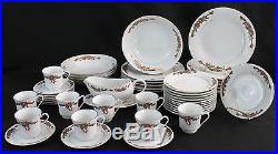 Poinsettia & Ribbons Fine China Christmas Holiday 52-pc Dishware Set