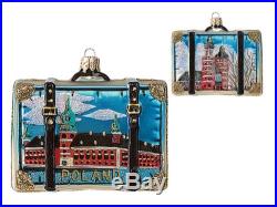 Poland Travel Suitcase Polish Blown Glass Christmas Ornament Tree Decoration