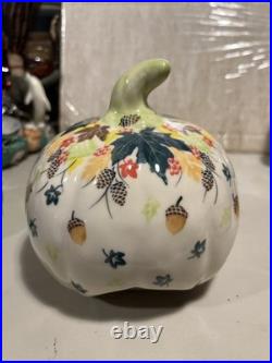 Polish Pottery JACK O LANTERN Halloween Pumpkin Boleslawiec Poland