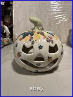 Polish Pottery JACK O LANTERN Halloween Pumpkin Boleslawiec Poland