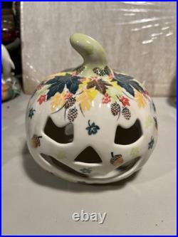 Polish Pottery JACK O LANTERN Halloween Pumpkin Boleslawiec Poland