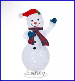 Pop-up Snowman Family Set Of 4, 5 Ft Tall, 600 LED Lights, Christmas Decor