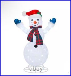 Pop-up Snowman Family Set Of 4, 5 Ft Tall, 600 LED Lights, Christmas Decor