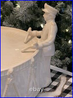 Pottery Barn 12 Days Of Christmas Drummer Boy Cake Pie Stand New WithTag Retired
