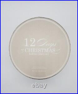 Pottery Barn 12 Days Of Christmas Holiday Salad Dessert Plates Set of 12 In Box