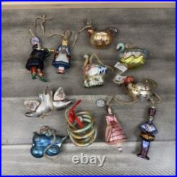 Pottery Barn 12 Days Of Christmas Mercury Ornament Set/11 Read NWOB