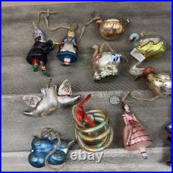 Pottery Barn 12 Days Of Christmas Mercury Ornament Set/11 Read NWOB