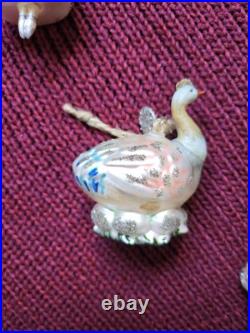 Pottery Barn 12 Days Of Christmas Mercury Ornament Set -NIB