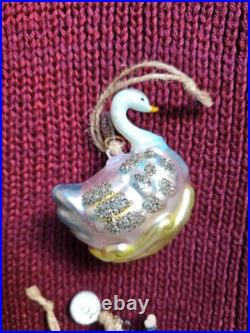 Pottery Barn 12 Days Of Christmas Mercury Ornament Set -NIB