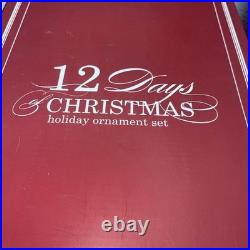 Pottery Barn 12 Days Of Christmas Mercury Ornament Set READ