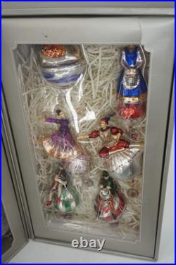 Pottery Barn 12 Days Of Christmas Mercury Ornament Set with Original Box