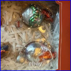 Pottery Barn 12 Days of Christmas Glass Ornaments Complete Set Pottery Barn 12 Days of Christmas Glass Ornaments Complete Set