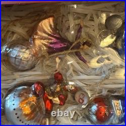 Pottery Barn 12 Days of Christmas Glass Ornaments Complete Set Pottery Barn 12 Days of Christmas Glass Ornaments Complete Set