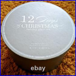 Pottery Barn 12 Days of Christmas Holiday Dessert Plates Complete MINT